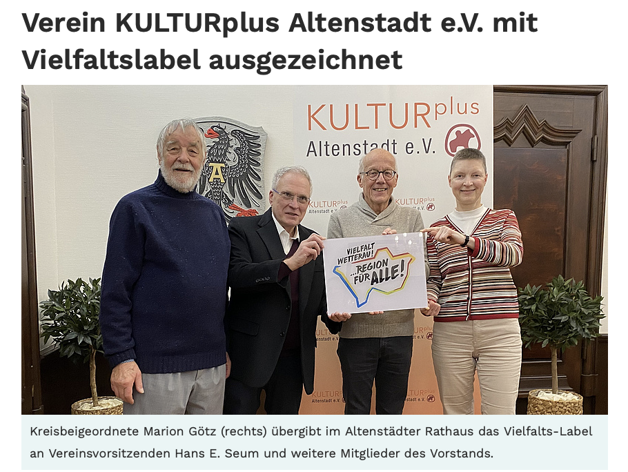 Kulturplus Vorstandsmitglieder mit Frau Gotz Jan 2025